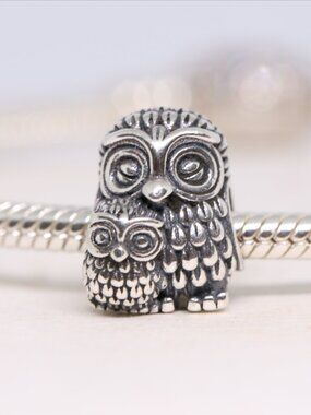 Pandora Owl Charm Silver ALE S925 Animal Jewelry Gift 791966